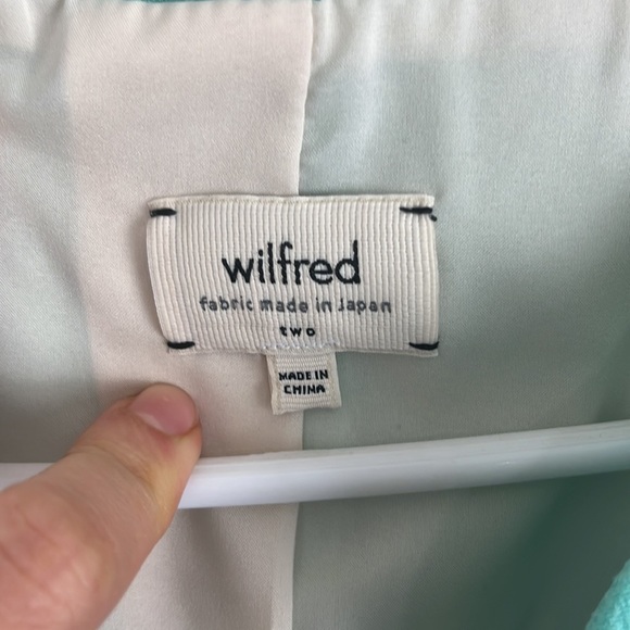 Aritzia Wilfred Aquamarine Open Front 50s-Look Blazer - Picture 4 of 8